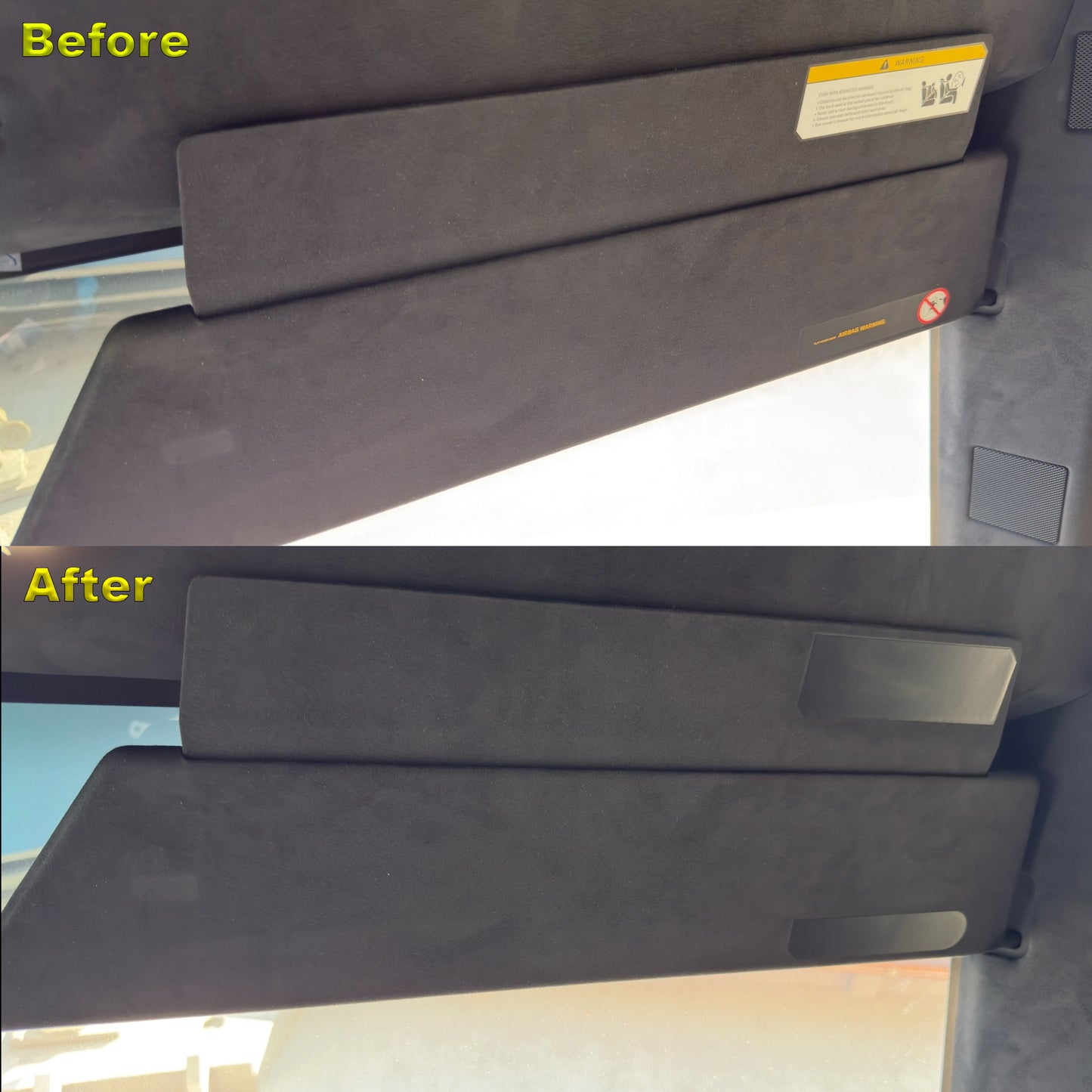 Cybertruck Window Visor "Warning" Blackout Delete